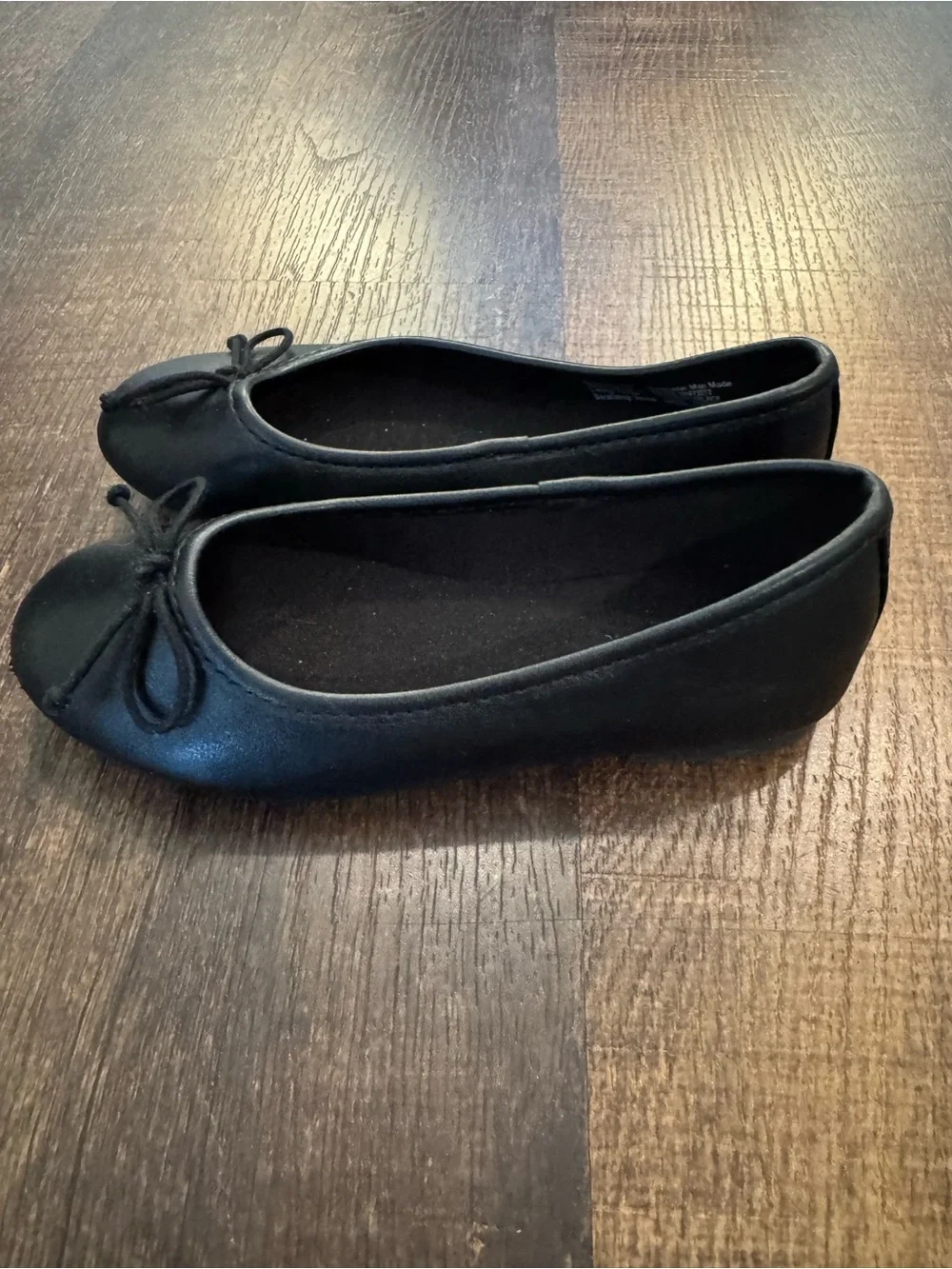 Sonoma Black Girls' Ballet Flats with Bow Trim